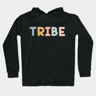 Kinder Teacher Tribe Muted Pastels Hoodie